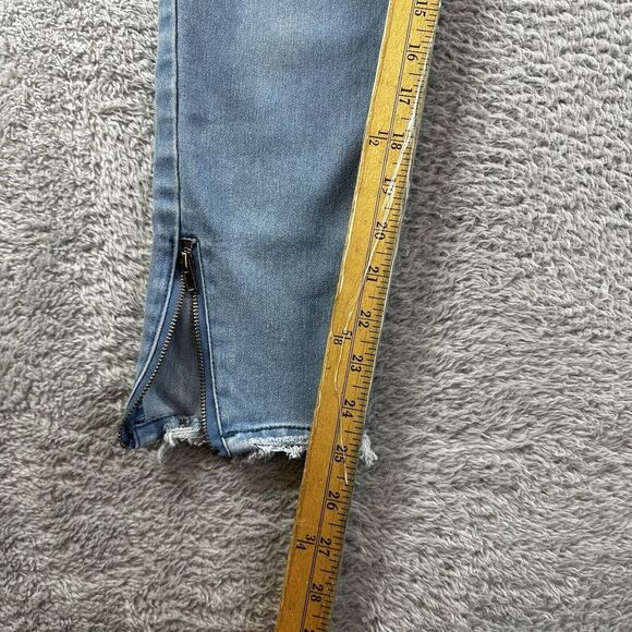 Denim Co. Skinny Jeans Womens 8 Blue Denim Stretch Zipper‎ Ankle Tappered Y2K - Picture 2 of 7